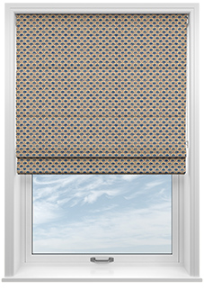 Land & Shore Dawn, Blue Red - Roman Blind